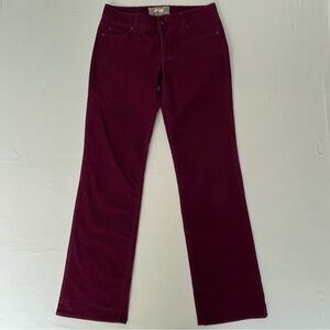 J. Crew Woman Plum Purple Corduroy Boot Cut Chino Casual Low Rise Pants Size 4R